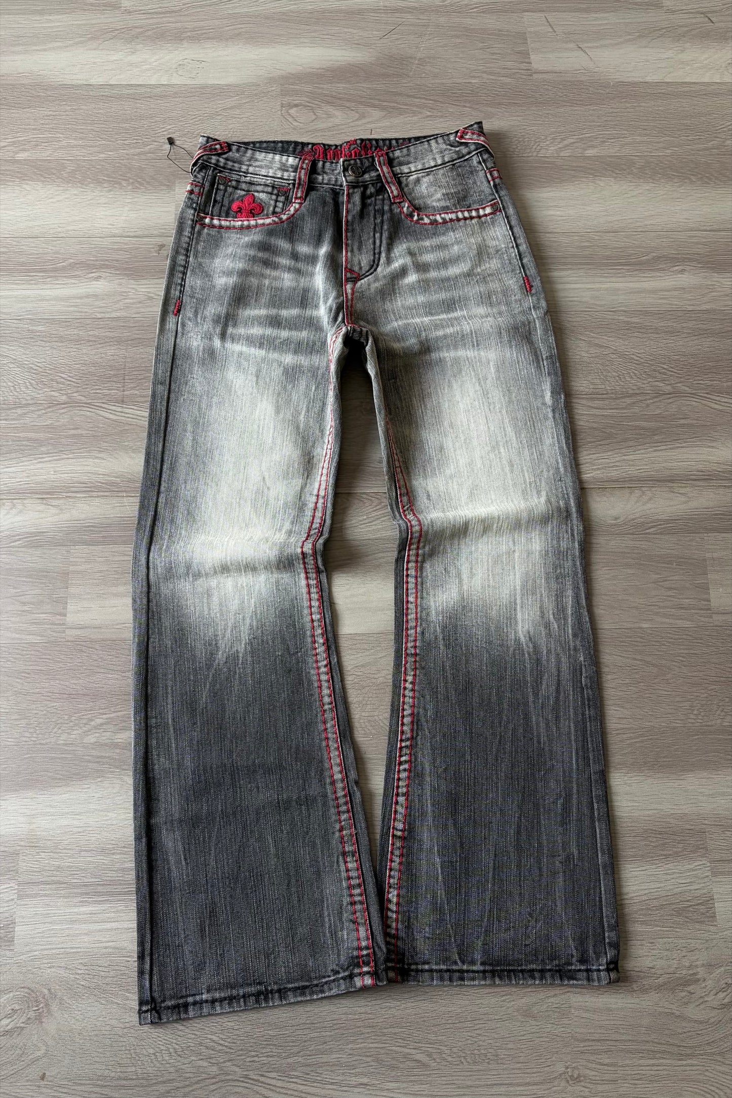 Alligator Cross Cream Fade Relaxed Bootcut