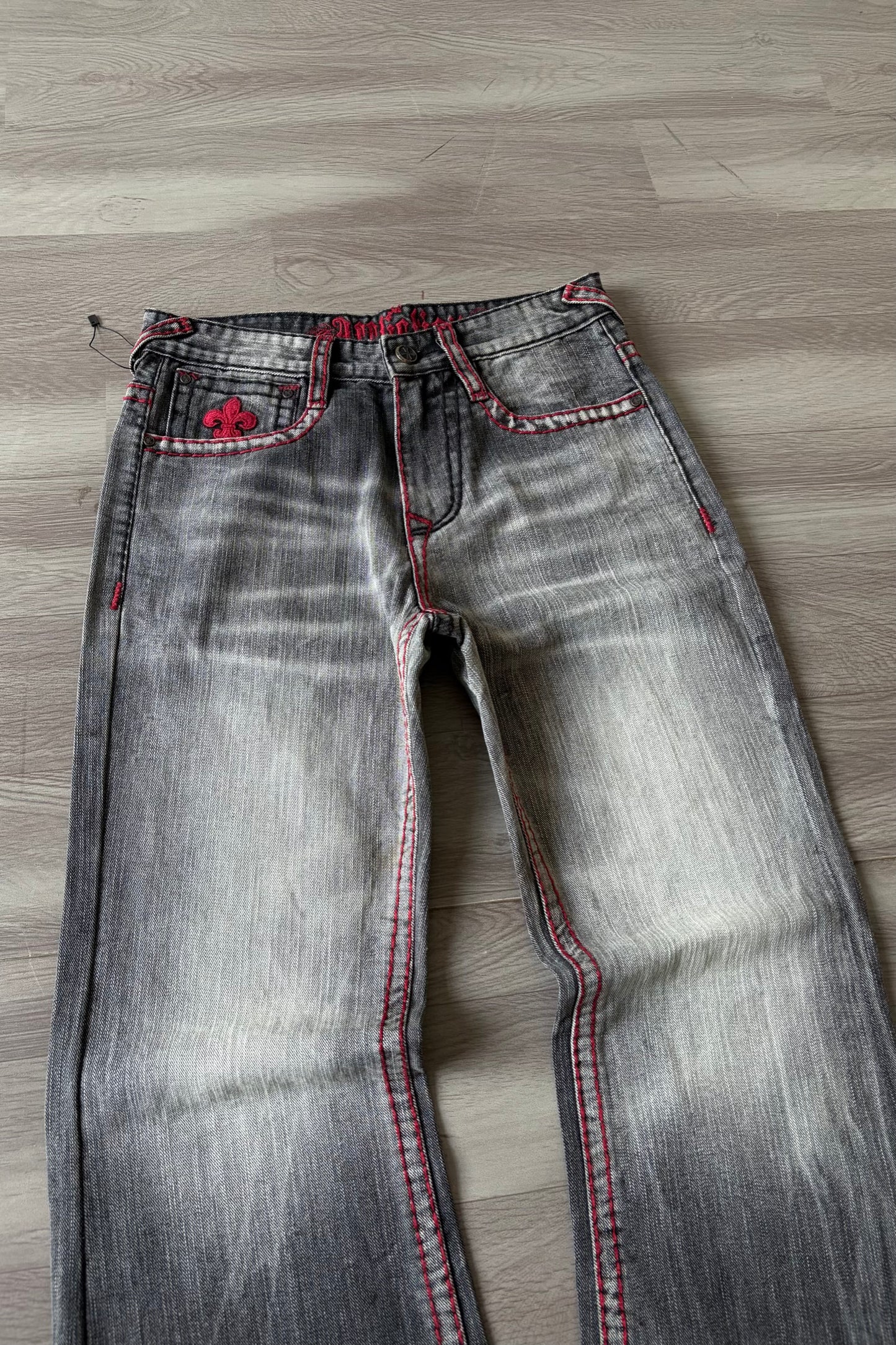 Alligator Cross Cream Fade Relaxed Bootcut