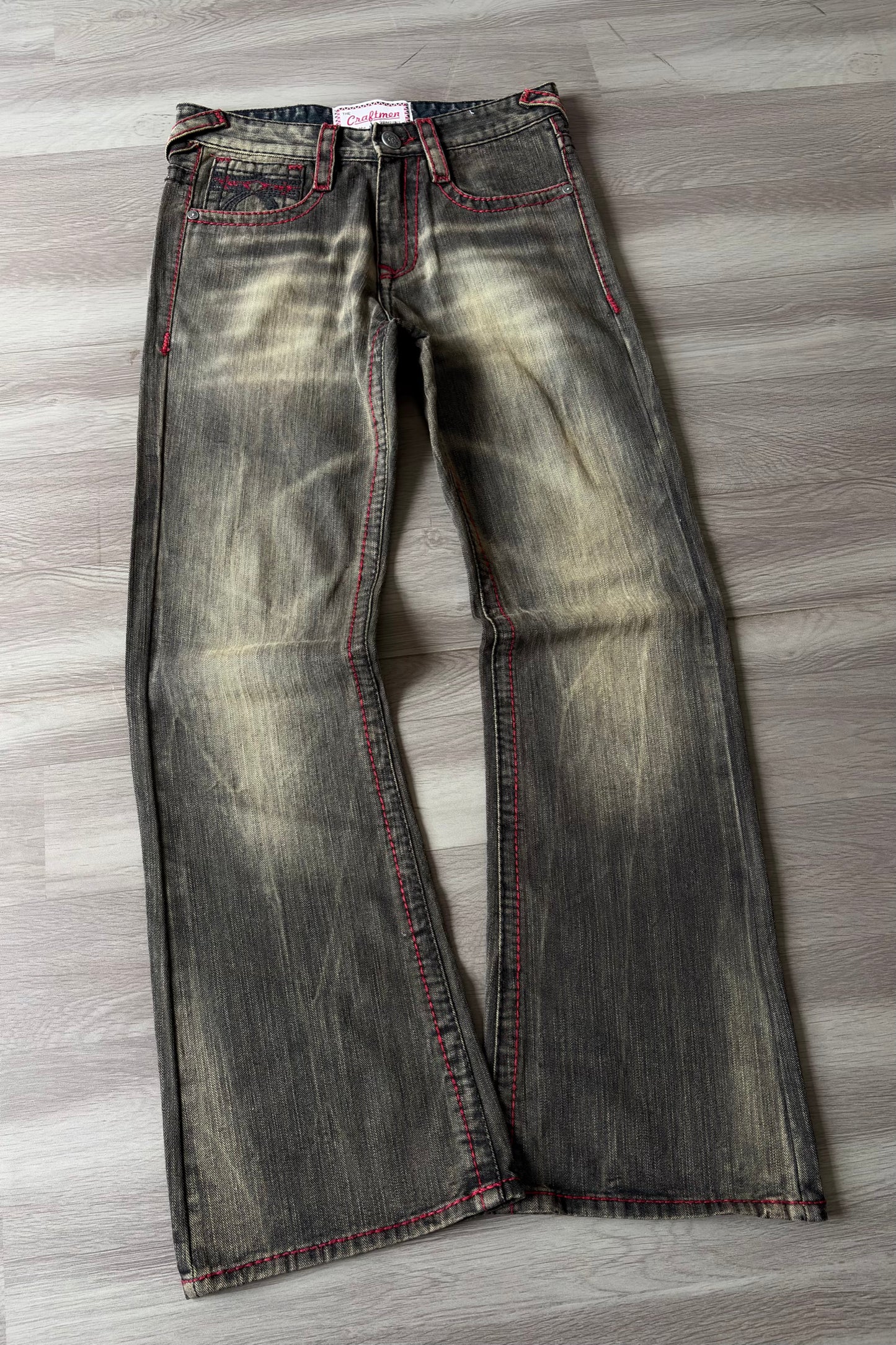 Crimson Core Honey Fade Slim Bootcut