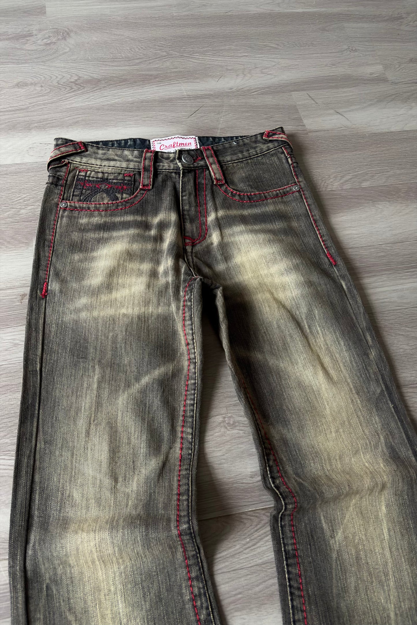 Crimson Core Honey Fade Slim Bootcut