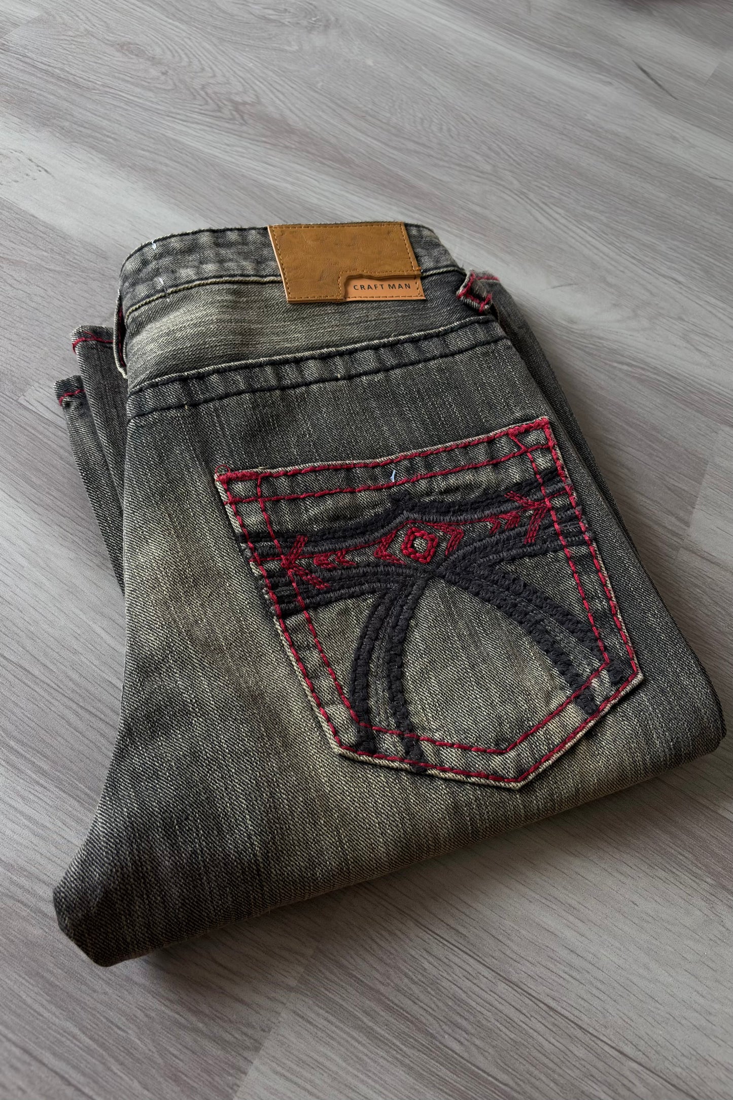 Crimson Core Honey Fade Slim Bootcut