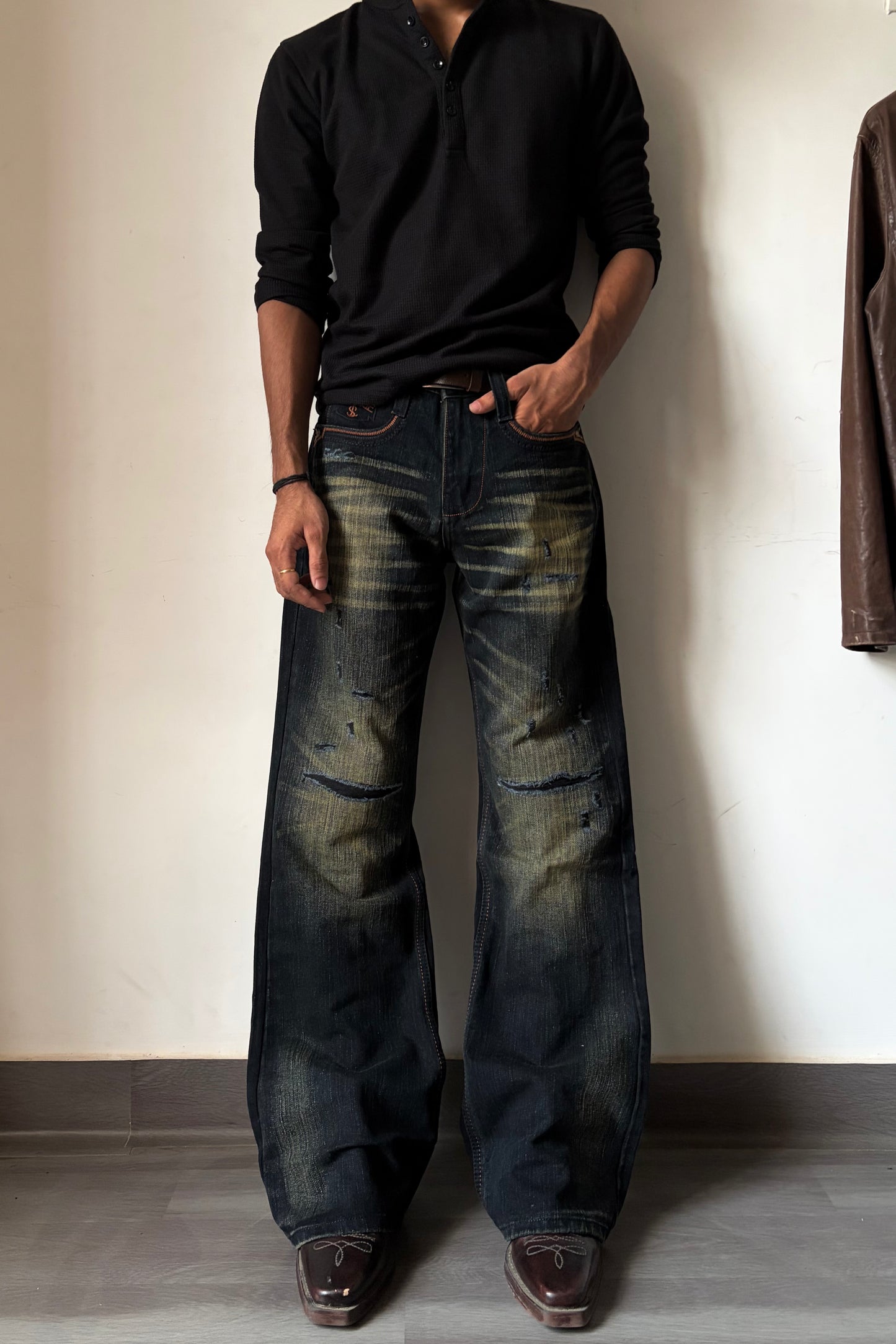 Black Havoc Olive Fade Bootcut