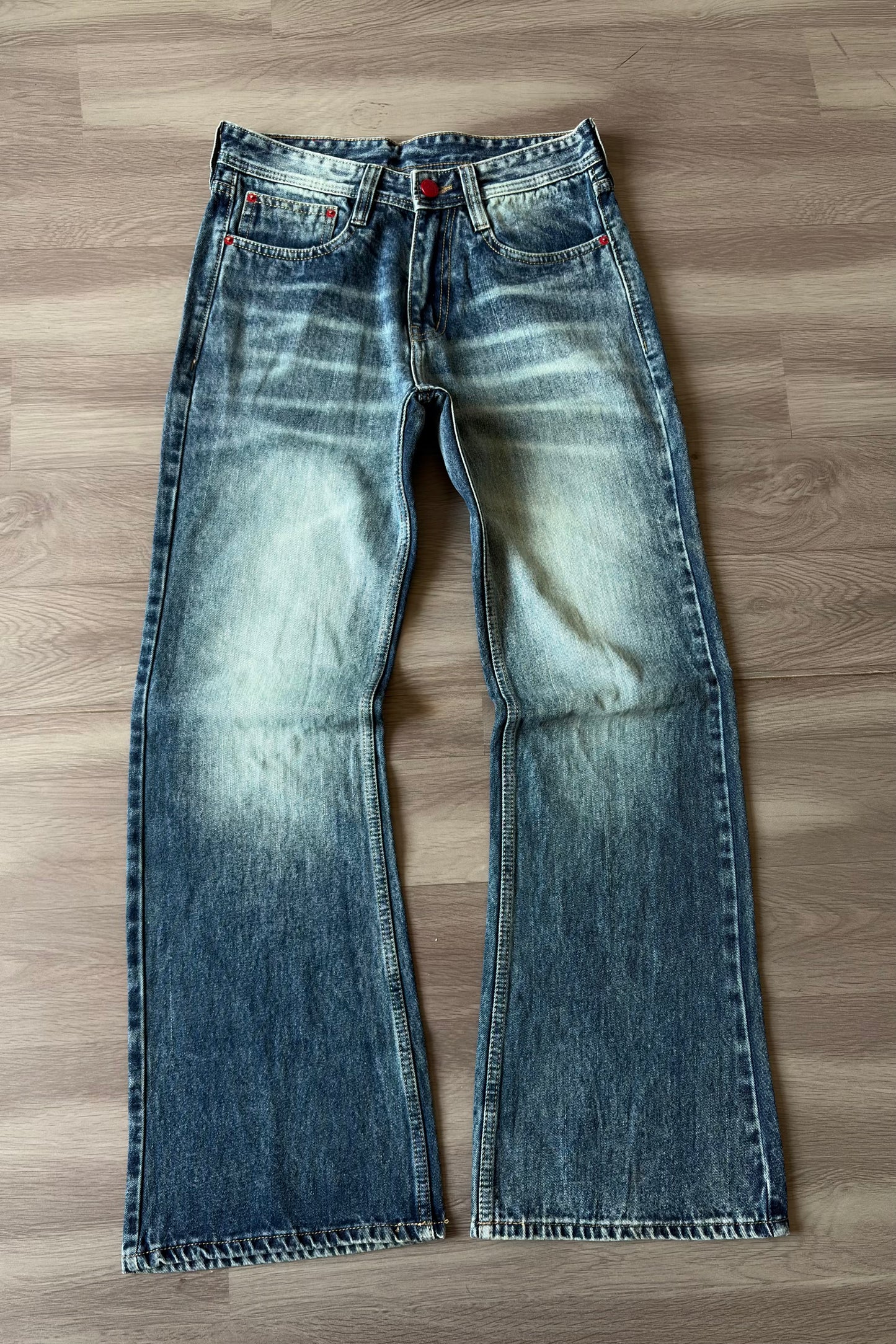 Ocean Blue Whiskered Bootcut