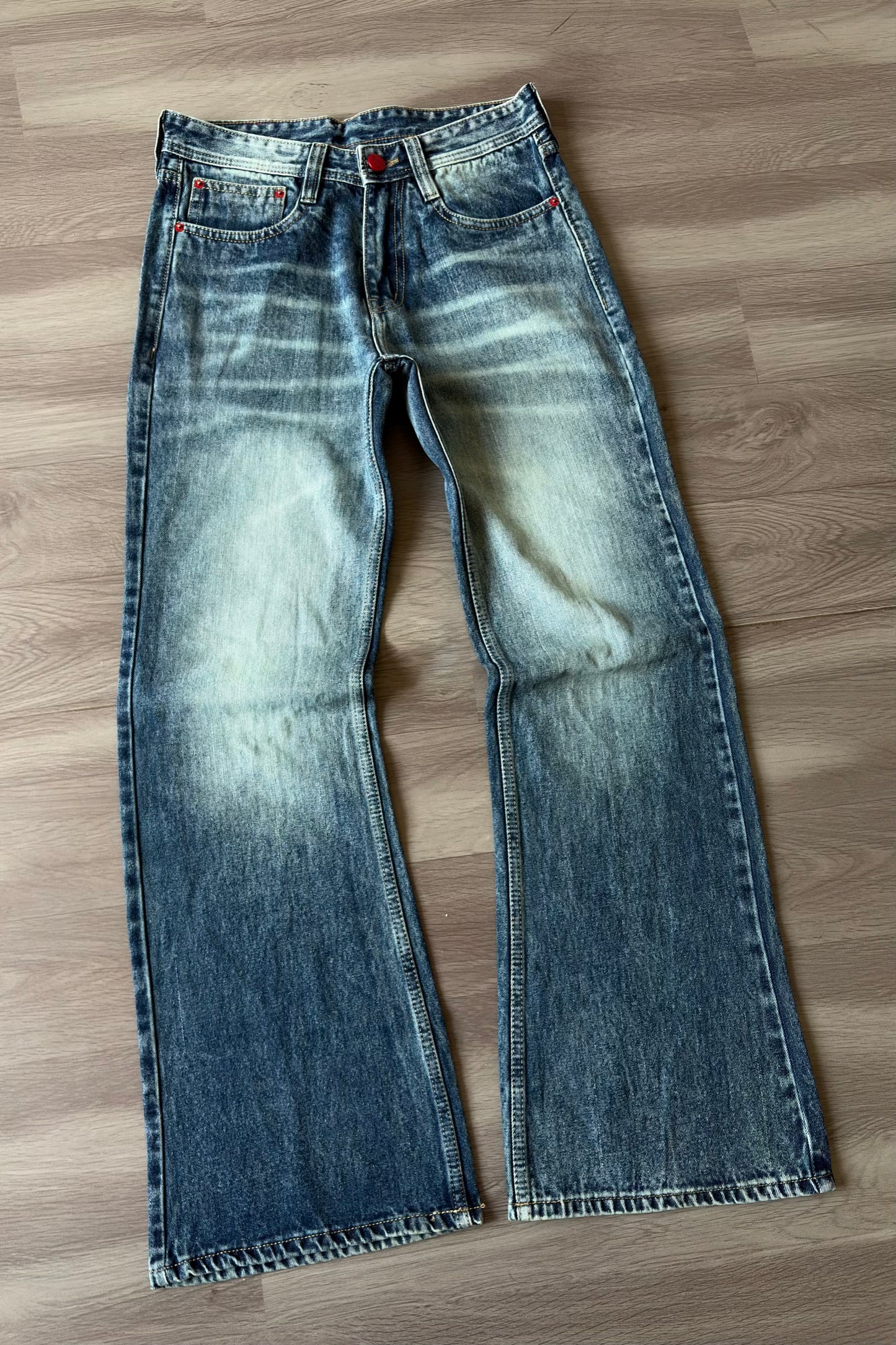 Ocean Blue Whiskered Bootcut
