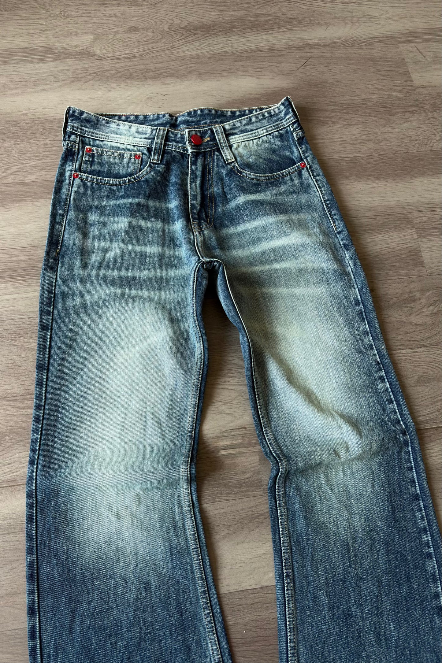 Ocean Blue Whiskered Bootcut