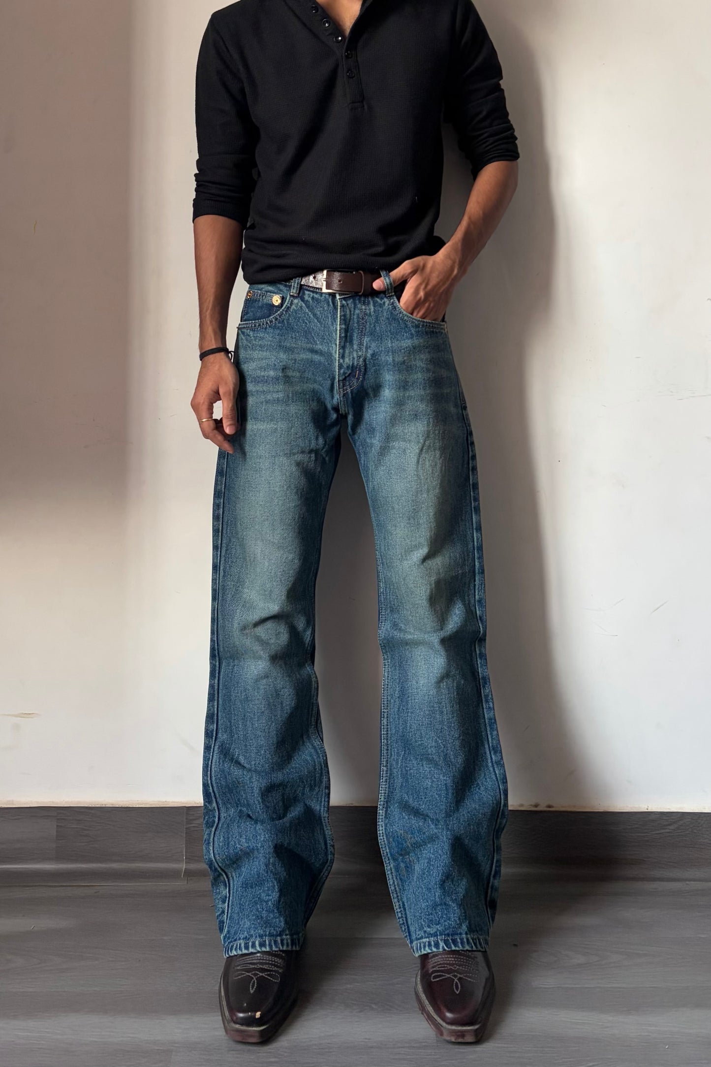Vintage Blue Slim Bootcut