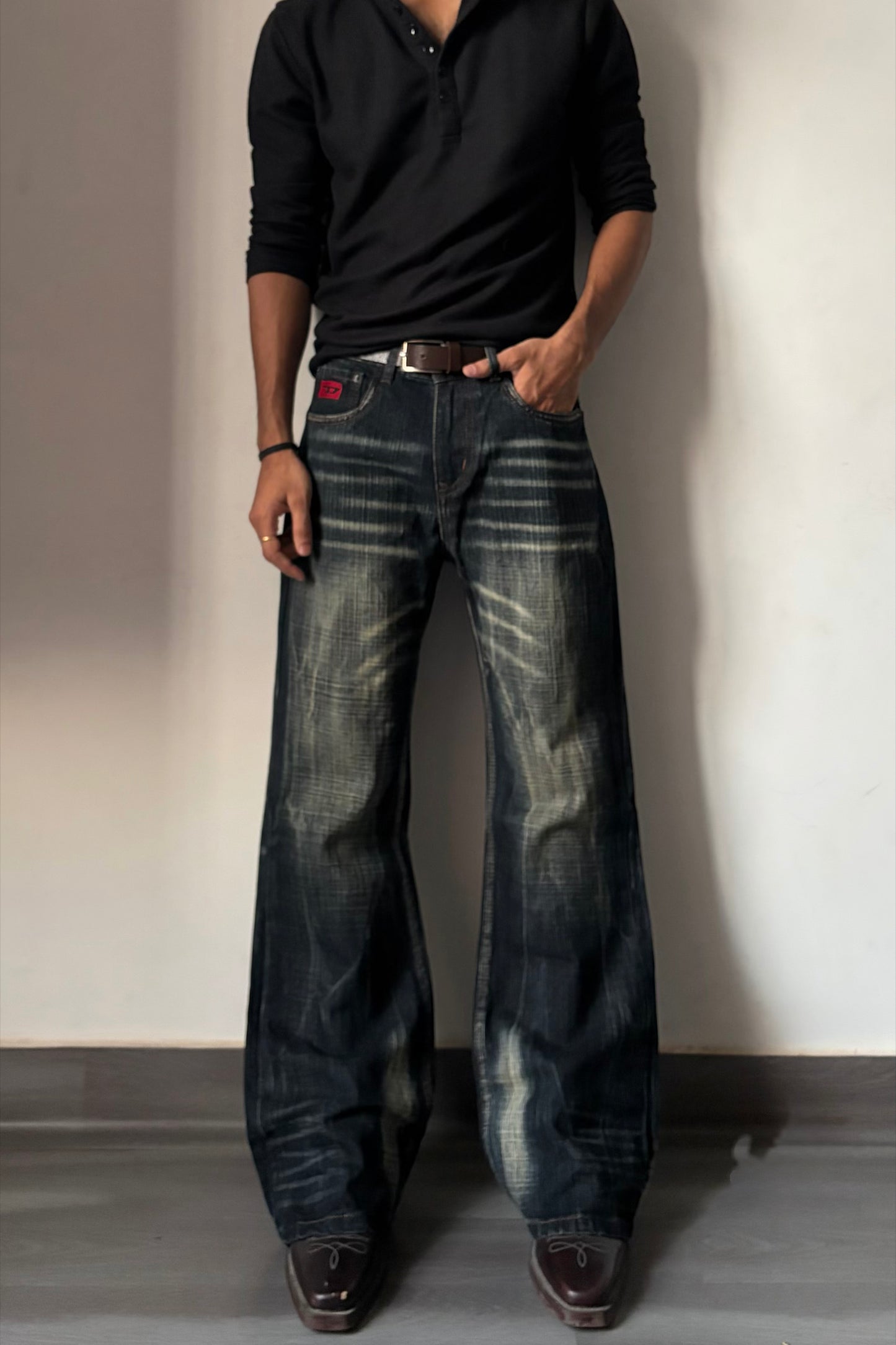 Vintage Dark Tabacco Fade Bootcut