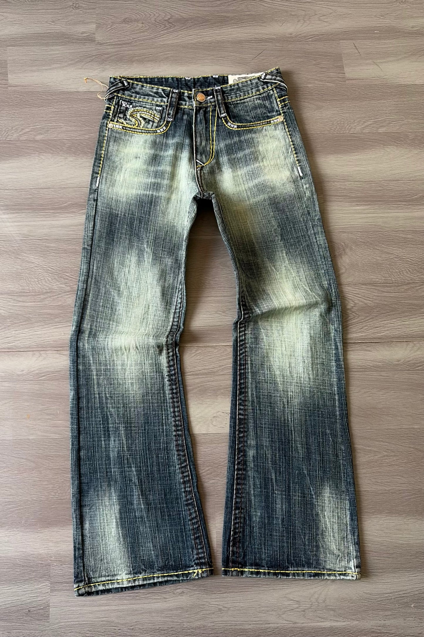Burnt Script Vintage Wash Bootcut